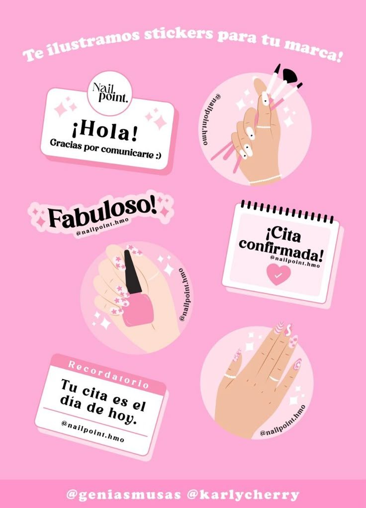 stickers para whatsapp para empredimiento en color rosa